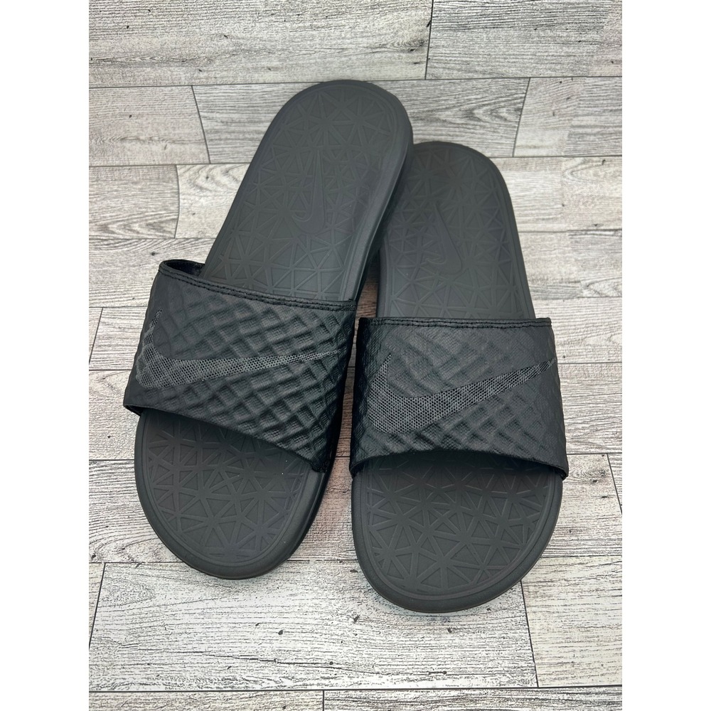 Nike Slides Mens Size 8 Black Comfort Slip On‎ Sandals Athletic Casual